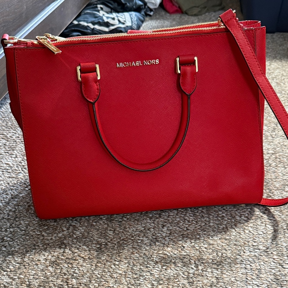 Michael Kors Vibrant Red Satchel
